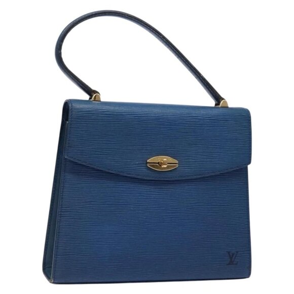 LOUIS VUITTON Epi Malesherbes Hand Bag Blue - Picture 1 of 14